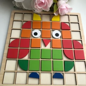 R****e vásárlótól kapott Fa Geometriai Alakzat Mozaik Puzzle.