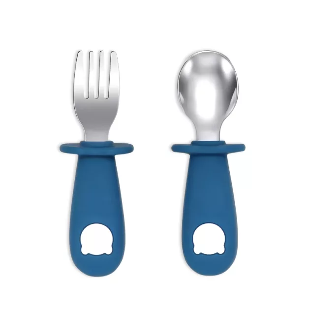 silicone spoon, silicone fork, spoon and fork set