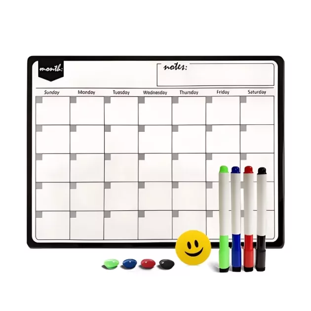 monthly planner, whiteboard planner, fridge planner, magnetic planner
