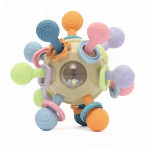 montessori toy, sensory toy, teether toy, teether, rattle toy, development toy, silicone teether, rattle ball