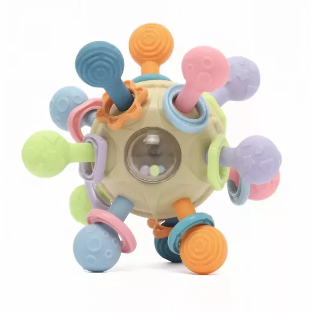 montessori toy, sensory toy, teether toy, teether, rattle toy, development toy, silicone teether, rattle ball