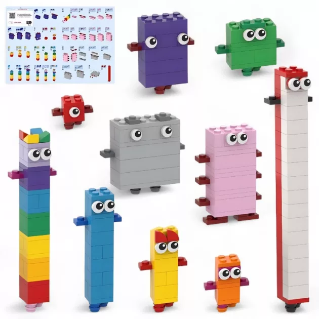 building bricks toy, number building blocks, educational toy, letter learning, numbers learning