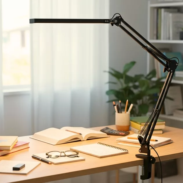 desk lamp with clamp, clip on desk lamp, clip on desk light, clip on table lamp, rechargeable clip on light