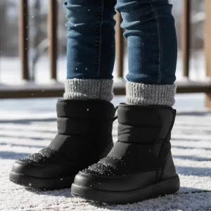 winter shoes, snow boots, plush snow boots, plush winter shoes, waterproof winter boots, non slip winter shoes