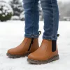 ankle boots, chelsea boots, plush lining boots, winter shoes, waterproof boots, kids winter boots
