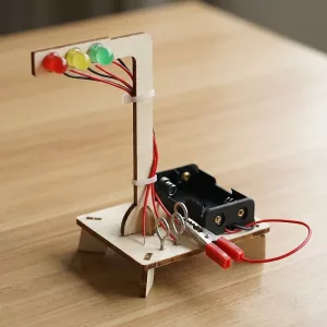 Fa közlekedési lámpa modellező tudományos játék gyerekeknek