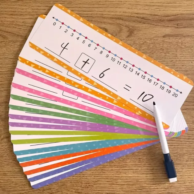 dry erase maths cards