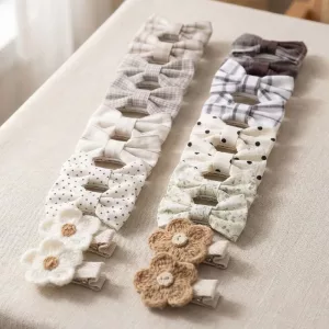 20 darabos cuki masnis textil hajcsat szett gyerekeknek