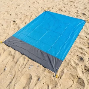 Vízálló strandpléd piknik szőnyeg húzózsinóros táskával